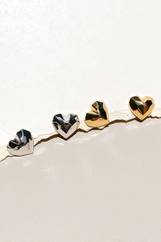 Lyra Heart Studs